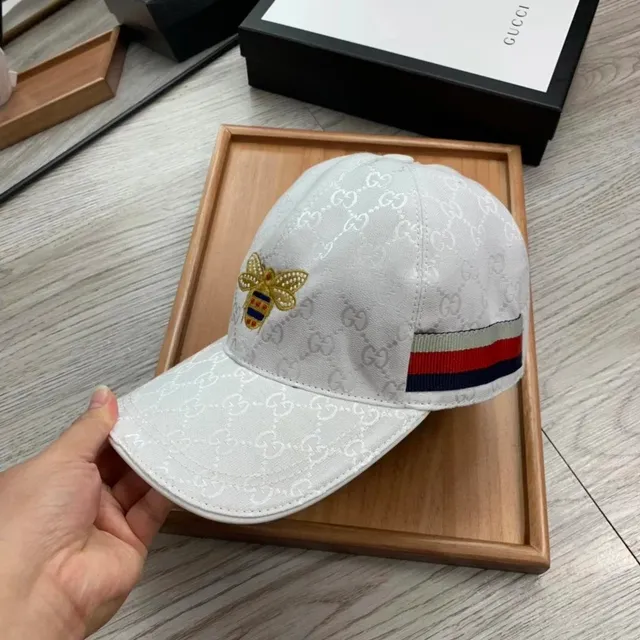 Gucci Baseball Cap GG Monogram with Bee Embroidery