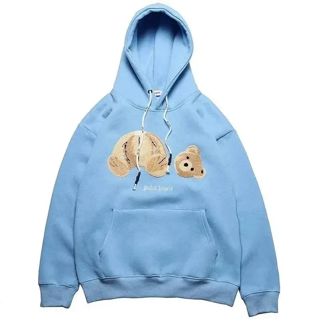 Palm Angels Hoodie Bear Embroidery