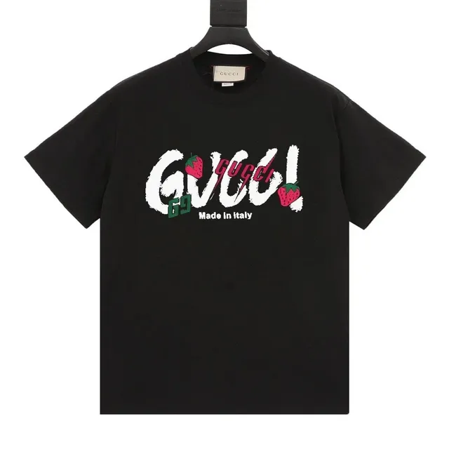 Gucci Graphic T-Shirt Strawberry GG Print