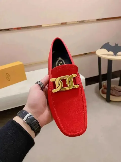 Double T Loafer Suede with Gold Buckle
