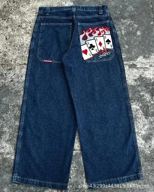 JNCO Wide-Leg Jeans Flaming Aces Patch