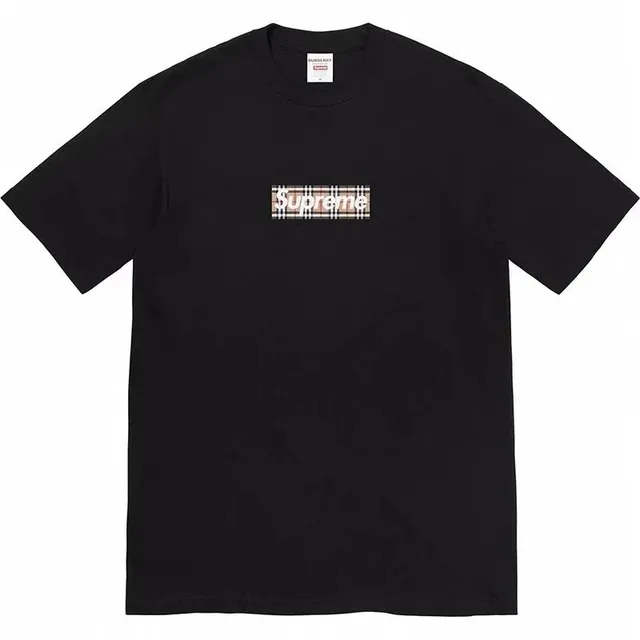 Supreme Box Logo Tee Burberry Check