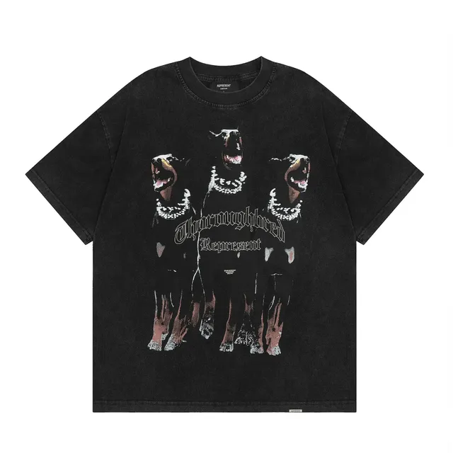 Represent Three Dogs Tee Distressed Print