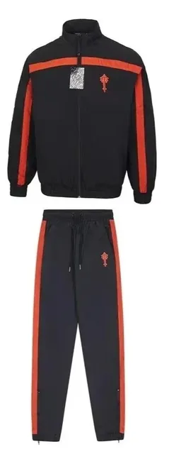 Hellstar Track Suit Black with Red Stripes