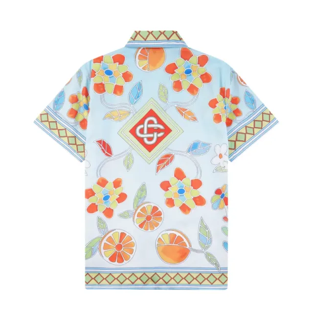 Chrome Hearts Short-Sleeve Shirt Floral Print with Logo Medallion