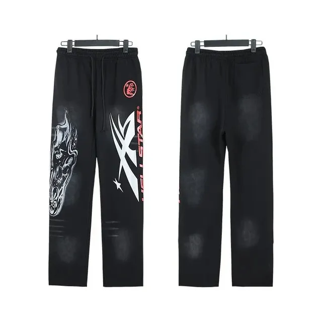 Hellstar Graphic Sweatpants Skull and Logo Print