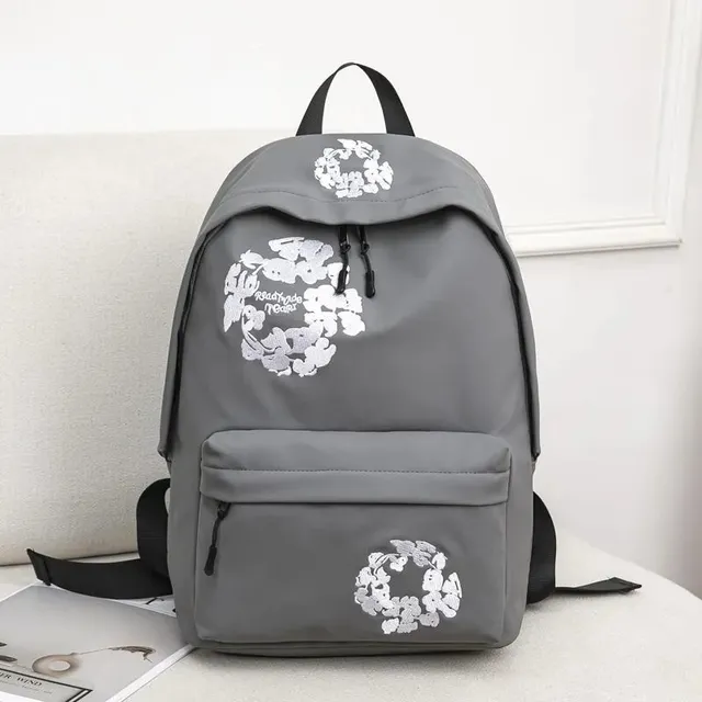 Denim Tears Backpack Floral Embroidery Grey