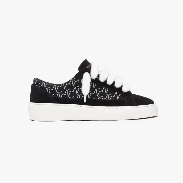 Numeris Atelier Sneaker Monogram Print with Fuzzy Laces