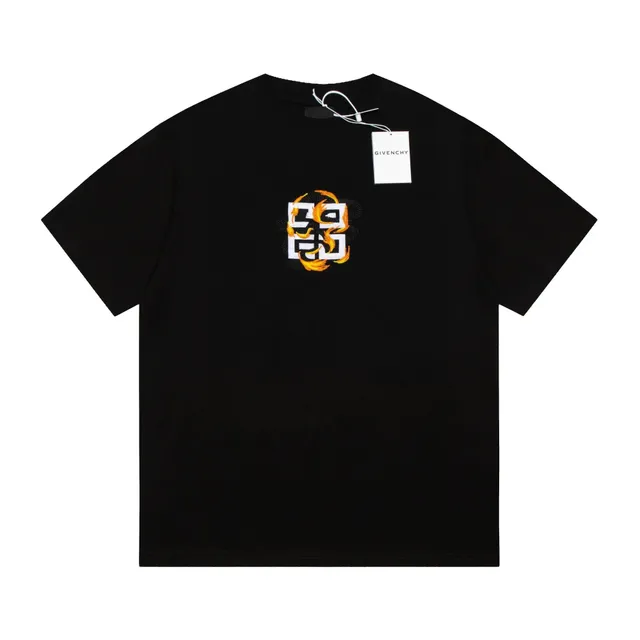 Givenchy Logo T-Shirt Flame Embroidered