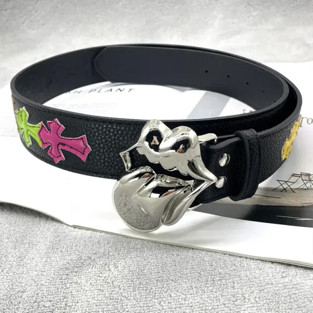 [15 colorful crosss - thickened big tongue] crow ch holy sword heart belt