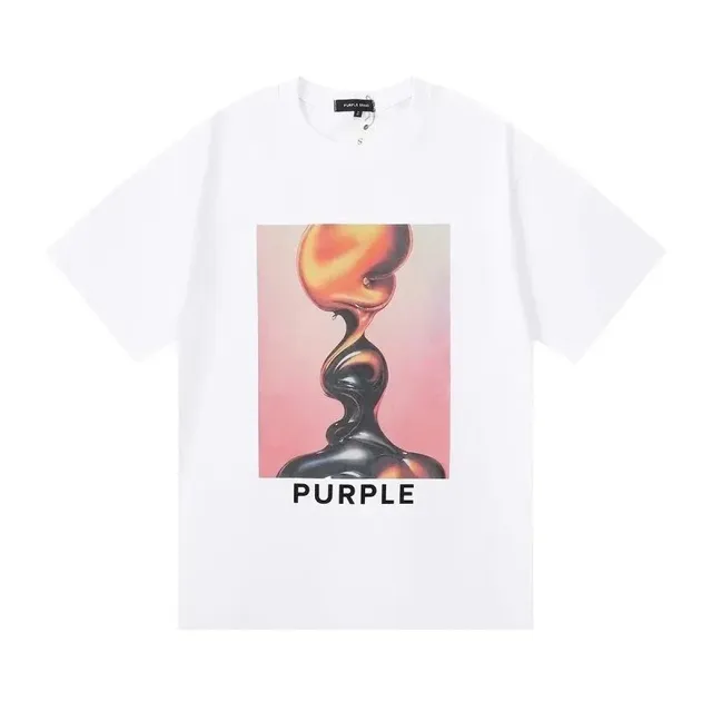 Purple Brand Graphic Tee Melting Sculpture Print