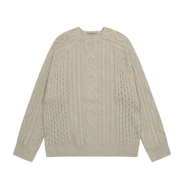 Cable Knit Sweater Diamond Cable Pattern