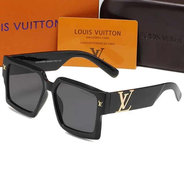 Louis Vuitton Square Sunglasses Gold Logo