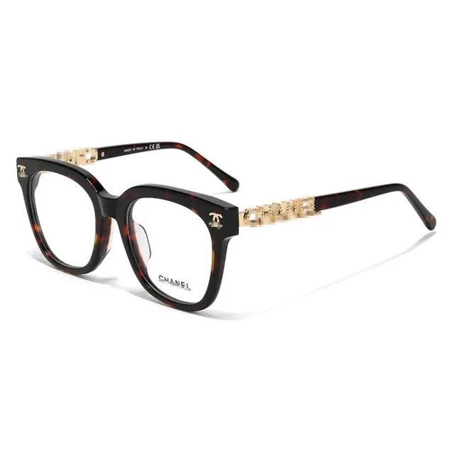 Chanel Optical Frame Tortoiseshell with Gold CC