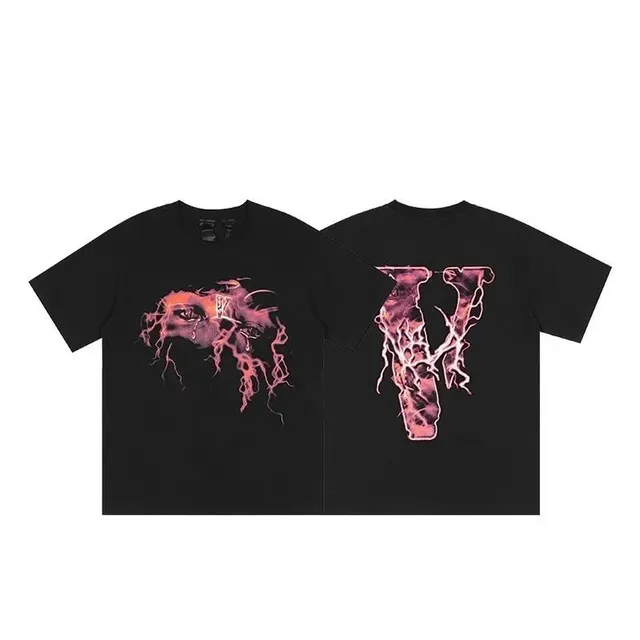 Vlone Graphic Tee Electric Face & V Logo