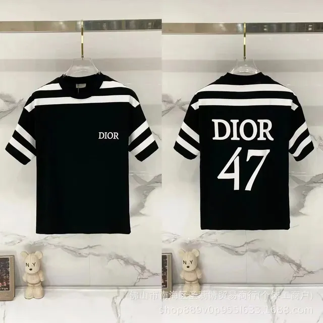 Dior T-Shirt Striped Sleeve Logo
