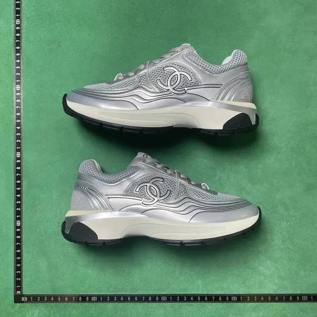 Chanel Sneaker Metallic Silver