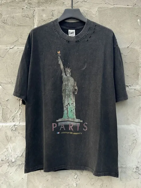Saint Michael Statue of Liberty Tee Paris Print