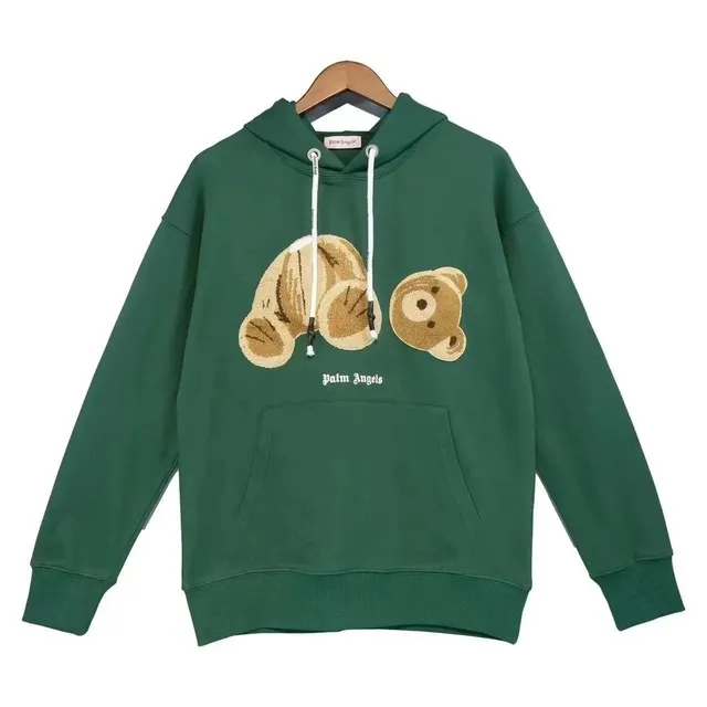 Palm Angels Hoodie Bear Embroidery