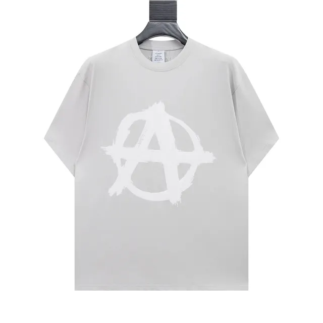 Vetements Anarchy Logo Tee Brushstroke Print