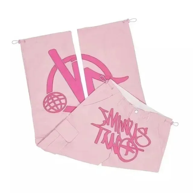 Minus Two Shorts Pink Logo Print