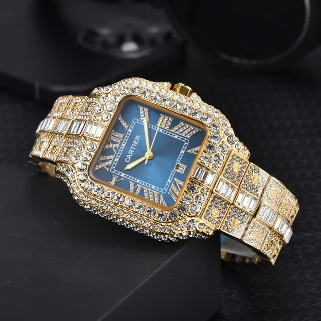 Cartier Santos Paved with Crystals