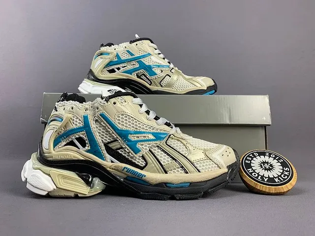 Balenciaga Triple S Beige Blue
