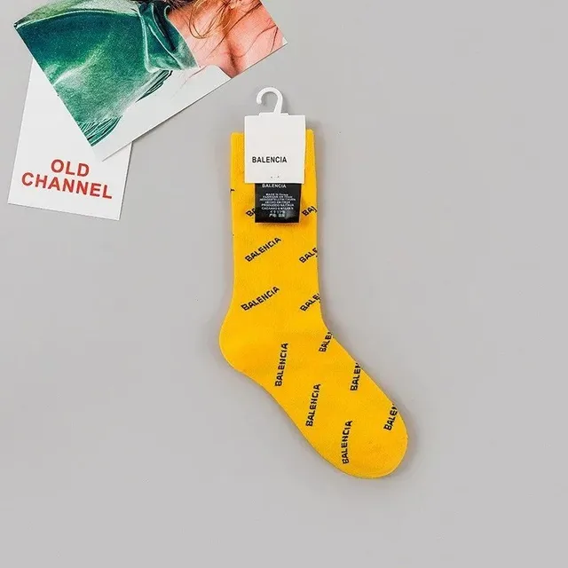 Balenciaga Logo Socks All-Over Logo