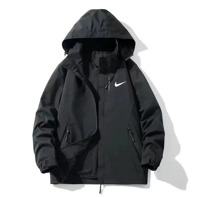 Nike Hooded Windbreaker Jacket Solid Black