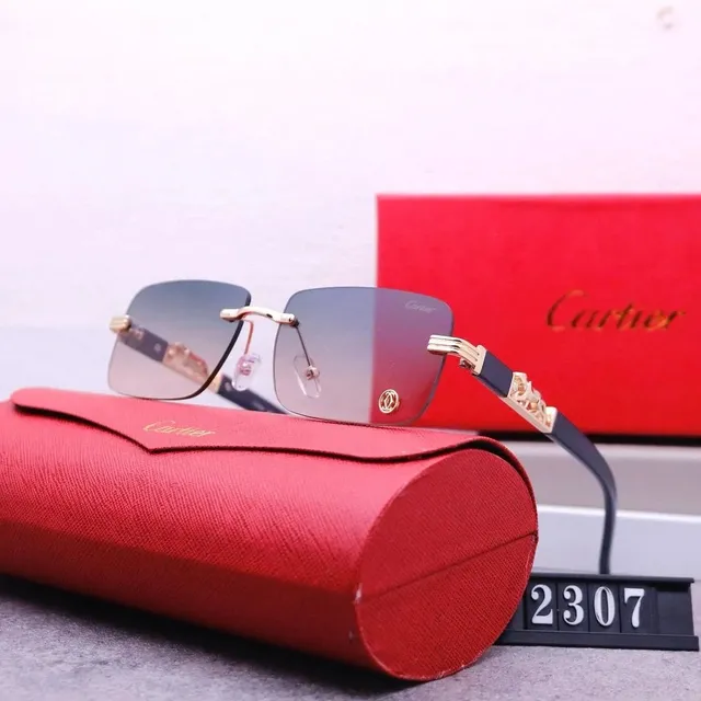 Cartier Sunglasses Rimless with Gold Accents