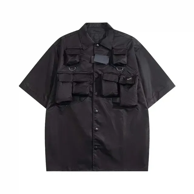 Prada Short-Sleeve Utility Shirt Nylon Tech