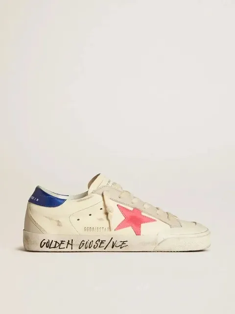 Golden Goose Superstar Distressed Pink Star