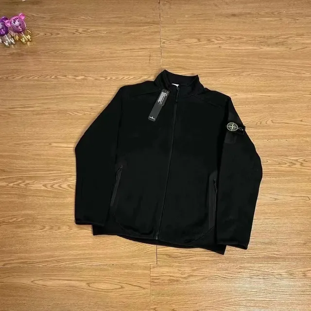 Stone Island Fleece Jacket Black