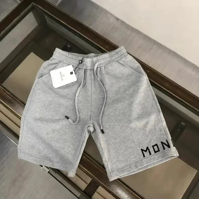 Moncler Logo Shorts Heather Grey