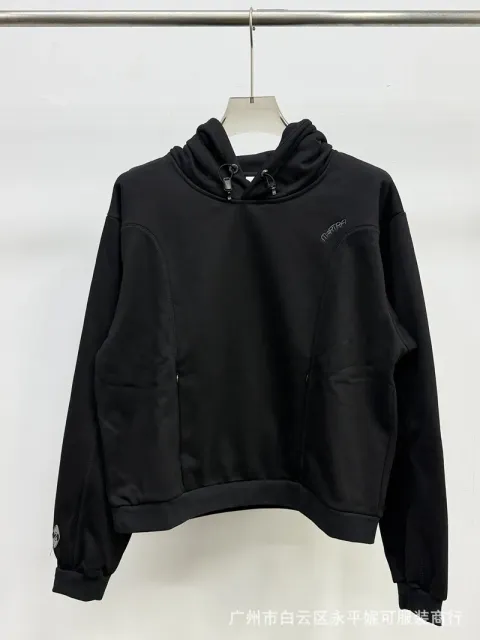 Amiri Cropped Hoodie Embroidered Logo