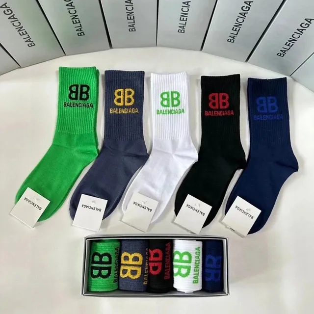Balenciaga Logo Socks BB Logo