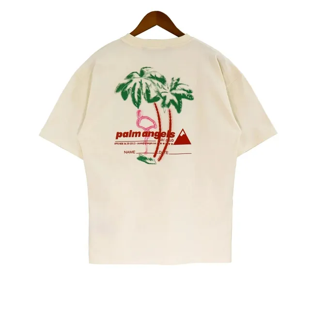 Palm Angels Ski Club Tee Flamingo Palm Print