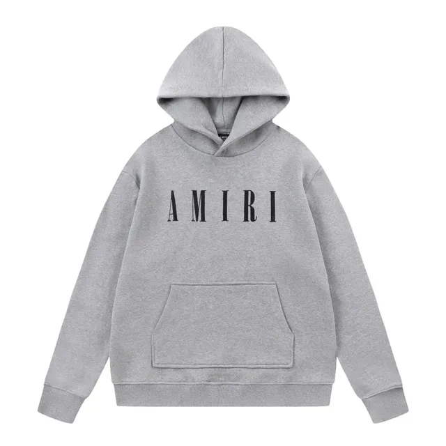 Amiri Logo Hoodie Heather Grey