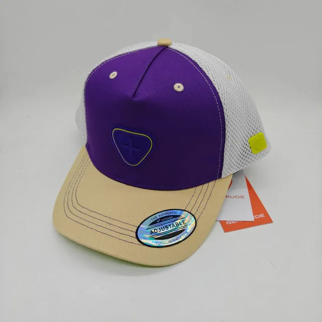 Gertrude Gaston Trucker Cap Purple/Beige Mesh