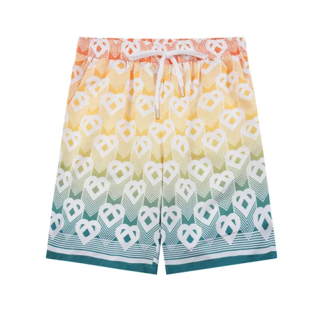 Balenciaga Printed Swim Shorts Gradient Heart Pattern