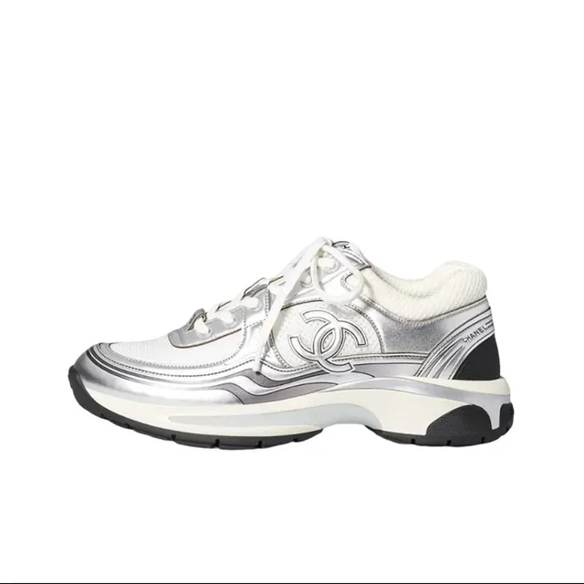 Chanel Sneaker Metallic Silver