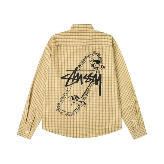 Stüssy Long-Sleeve Shirt Checkered with Back Graphic