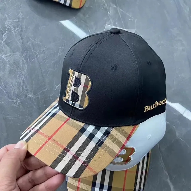 Burberry Baseball Cap Checkered Brim