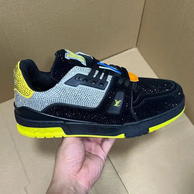 Louis Vuitton LV Trainer Crystal-Embellished