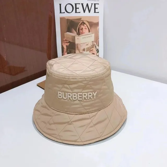 Burberry Quilted Bucket Hat Embroidered Logo