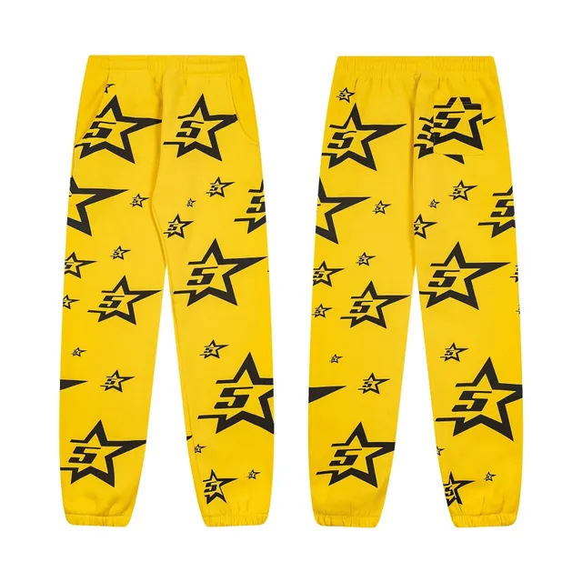 Sp5der Star Print Joggers All-Over Star Logo