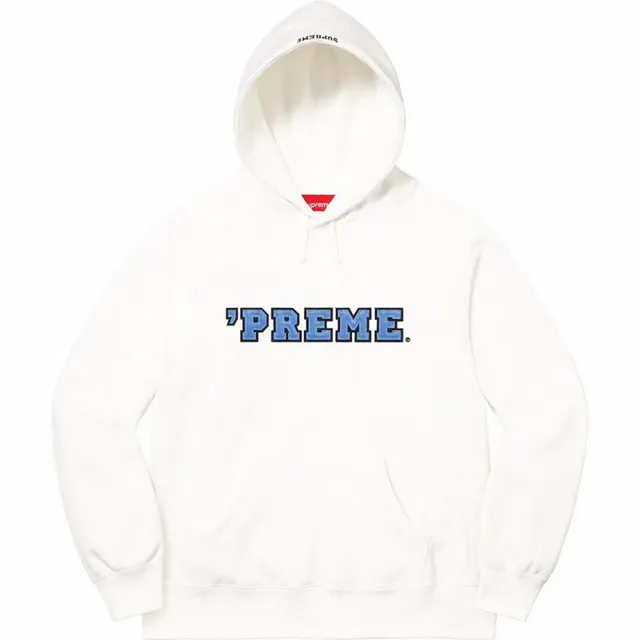 E551Supreme22PreseHodedSweatshirt White
