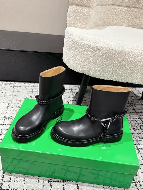 Balenciaga Rope Boot Black Leather