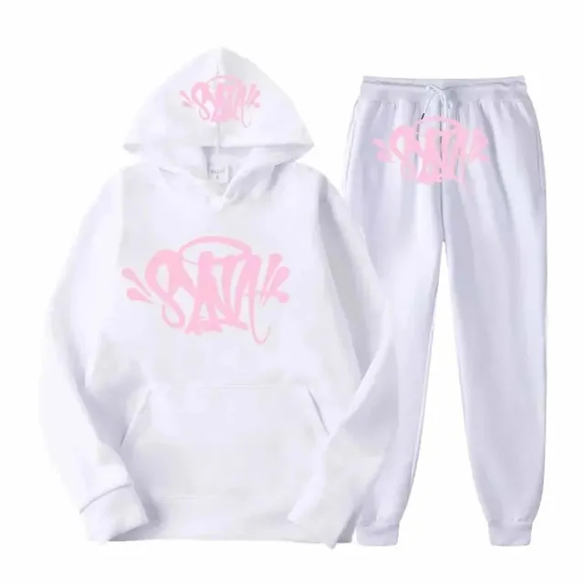Syna World Hoodie and Joggers Set Pink Logo Print