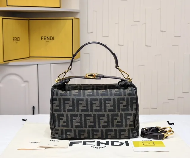 Fendi Baguette FF Logo Canvas